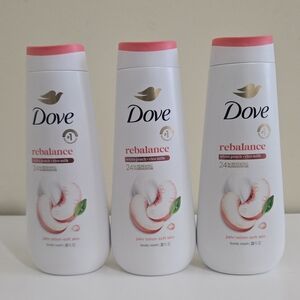 Dove Rebalance Body Wash 3 Bottles 20oz Ea. All Brand New